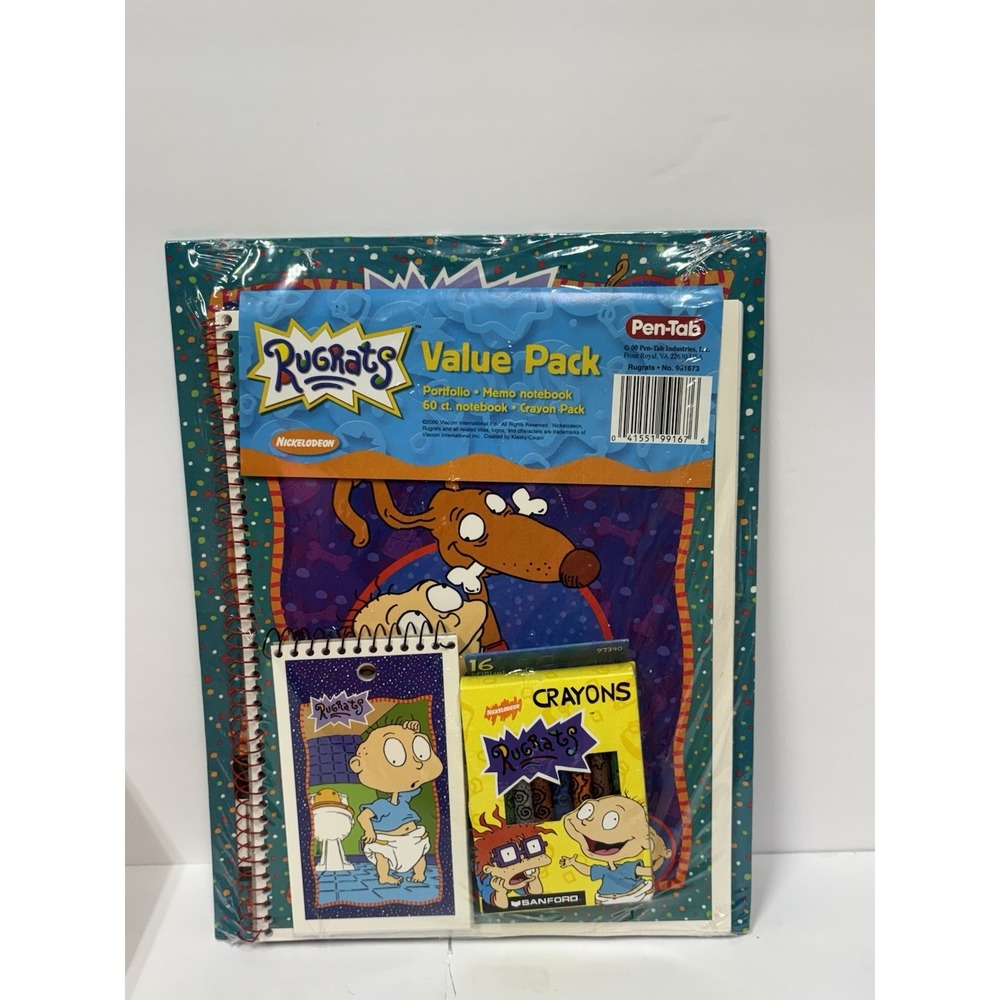 Rare Nickelodeon Pen-Tab 2000 Rugrats Stationary Value Pack NEW Sealed